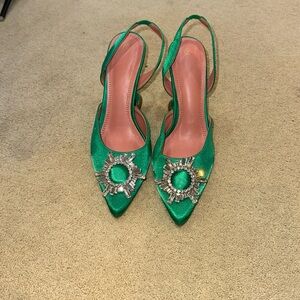 Green gem heels